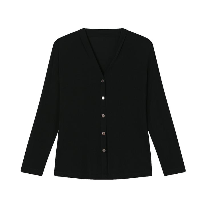 【F·J】2025春夏新款100%桑蚕丝V领上衣显瘦通勤NLJ2072