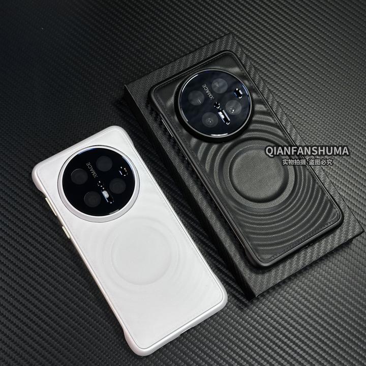 护镜无边框波漾皮纹适用于华为mate70pro/60/p80+简约创意手机壳
