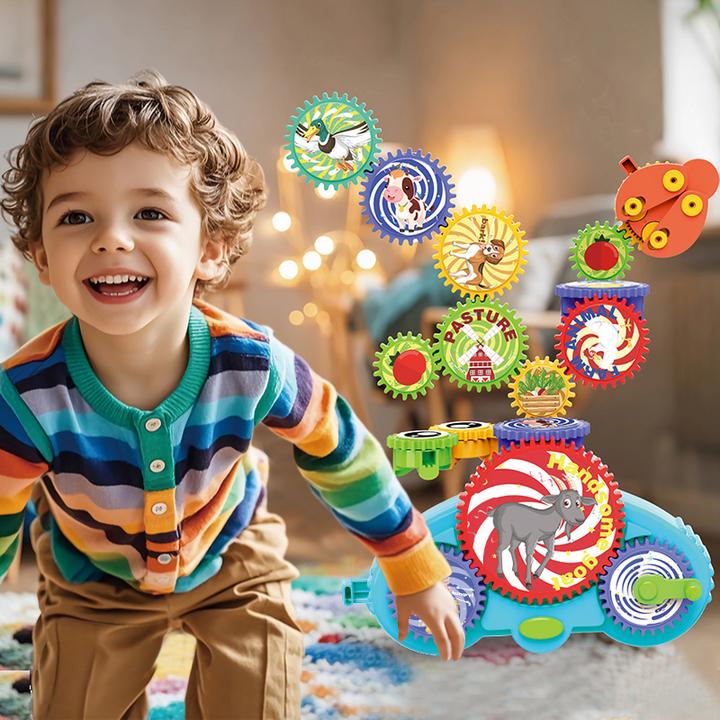 【百变创意齿轮】2025新爆款神奇电动拼搭积木百变齿轮益智建筑搭建