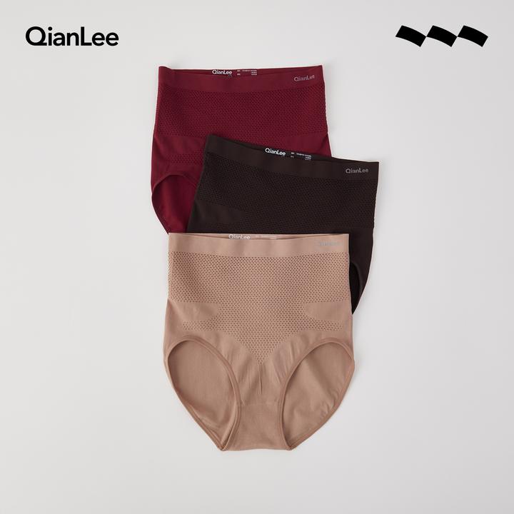 QIANLEE/浅力莫代尔高腰内裤女士收腹提臀抗菌裆产后塑形三角短裤