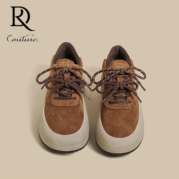 【DR官方正品】2025秋冬新款厚底小白鞋女红色松糕复古低帮休闲板鞋