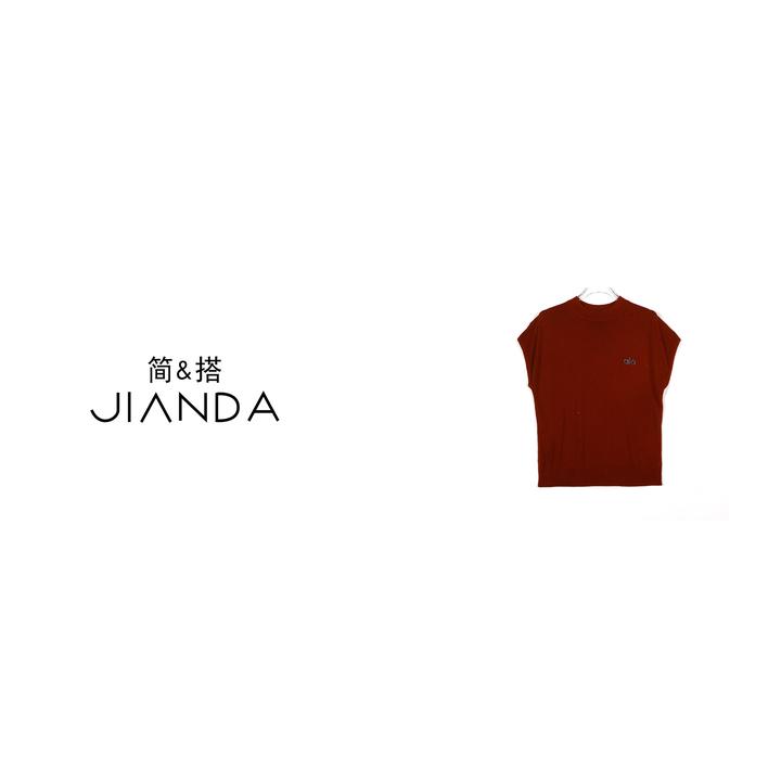 简&搭【千屿Sheila】圆领飞飞袖T恤253-TX/0826-2543