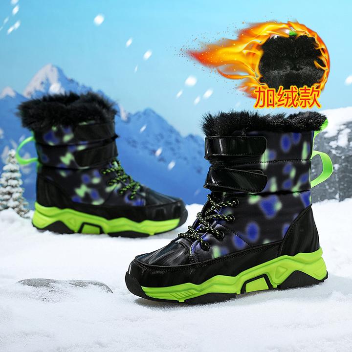 ABC NBOF男童运动鞋2025冬季新款儿童大棉雪地靴学生加绒加厚保暖