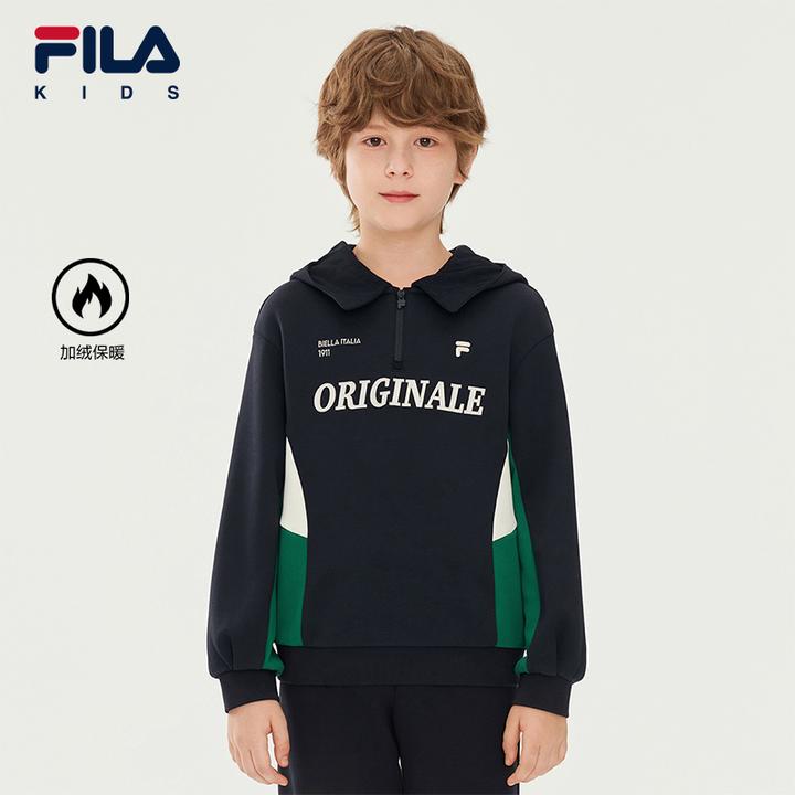 【斐乐儿童】卫衣2025年冬季新款套头卫衣大童套头卫衣K52B541203