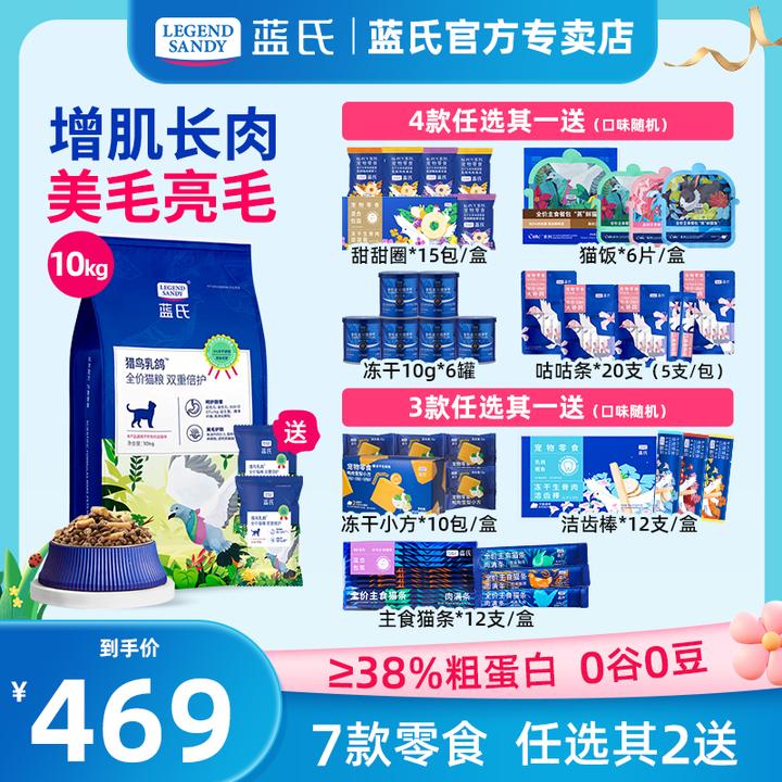 【蓝氏乳鸽大包装】20斤全价猫粮双重倍护猎鸟营养高蛋白猫粮10kg