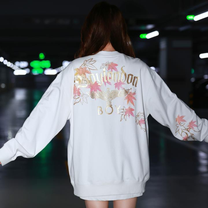 【枫叶羽翼】BOYLONDON秋冬卫衣穿搭情侣流光风卫衣N03077#双11好物