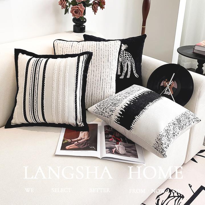 现代简约沙发抱枕套客厅沙发靠枕垫民宿装饰简约枕套加厚