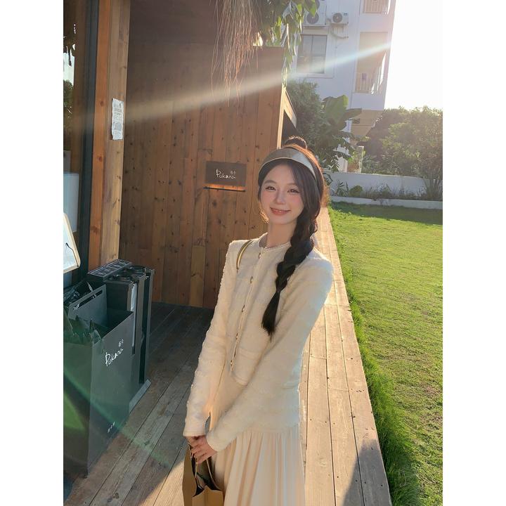 切糕自制【浪漫萦绕】小个子秋季女流光风老钱松弛洋气气质两件套装