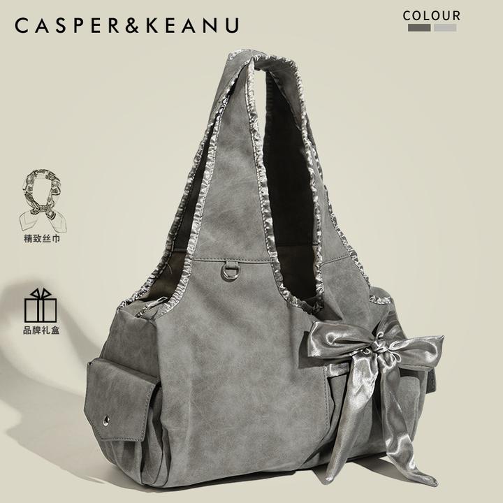 CASPER&KEANU小众设计蝴蝶结托特包高级感大容量腋下包女士单肩包