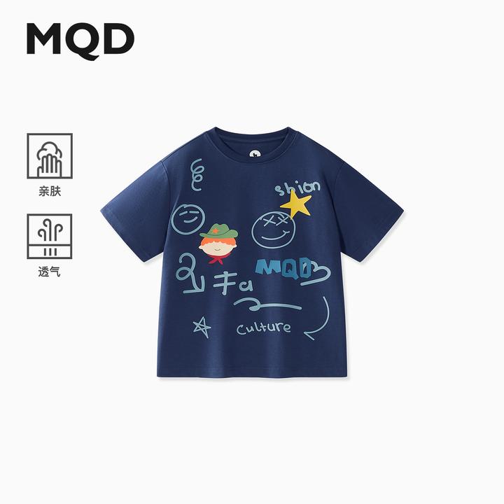 【索罗娜】MQD童装男大童24夏新款潮酷休闲卡通短袖T恤9642W0309