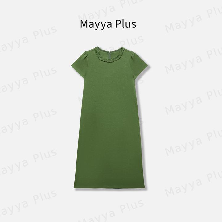 【慢节奏】Mayya Plus麦芽定制轻奢气质欧若风短袖连衣裙32528736