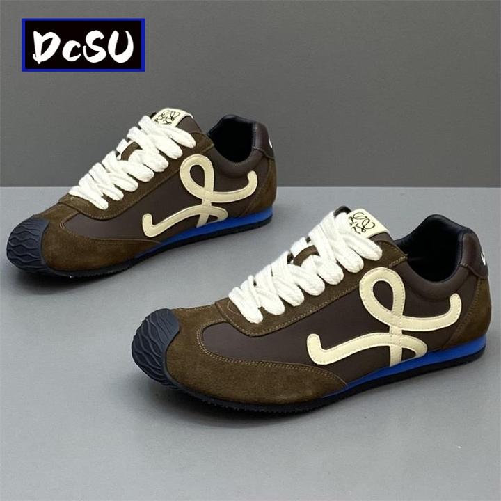 【香港DcSU&Shoes官方正品】男士德训鞋2025春季新款布面透气阿甘鞋