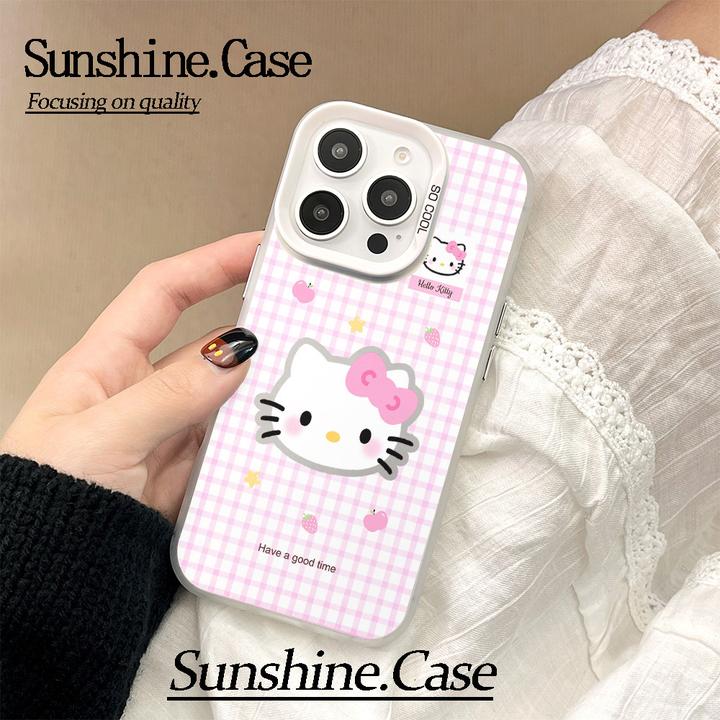 【彩银】粉格KT接适用于苹果16promax华为vivo小米防摔手机壳