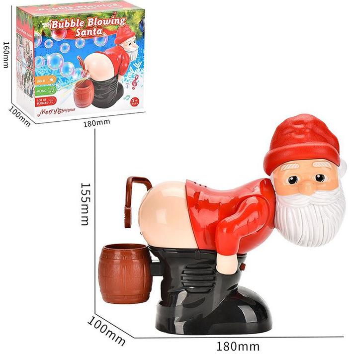 新疆西藏}圣诞老人搞怪泡泡机全自动放屁喷带灯音乐不漏液圣诞节