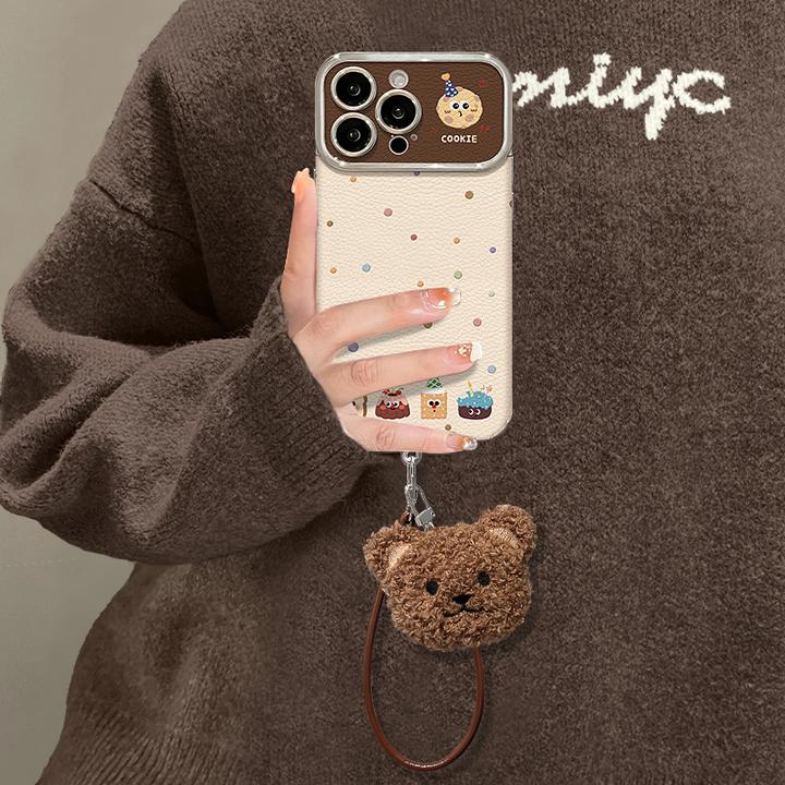 波点饼干适用苹果17手机壳女新款16promax防摔15可爱14网红13超火