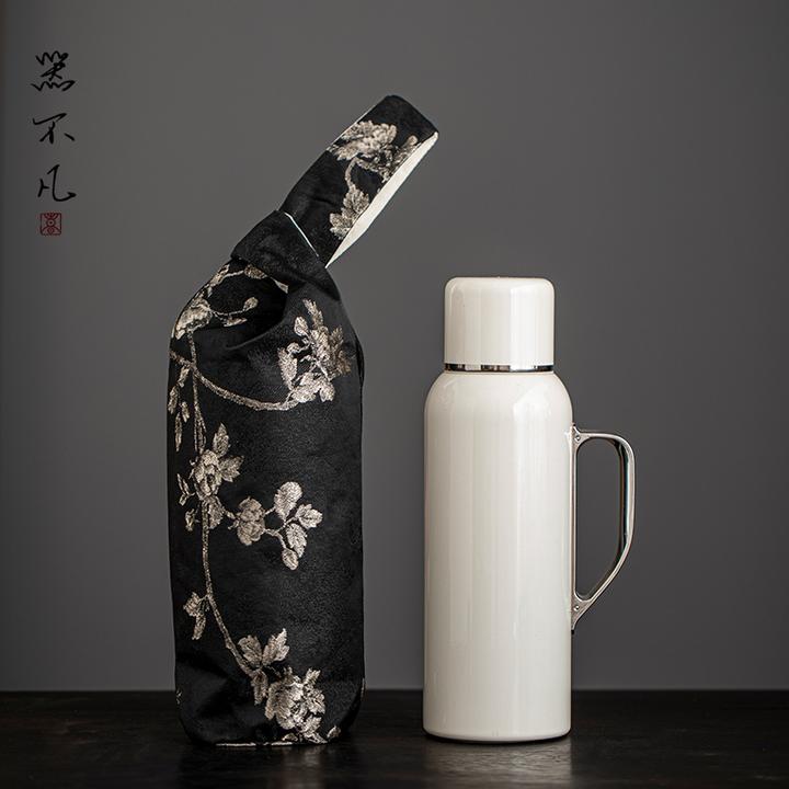 中式织锦焖茶壶袋布艺壶袋传家壶收纳袋手拎保温杯手腕杯水保护套