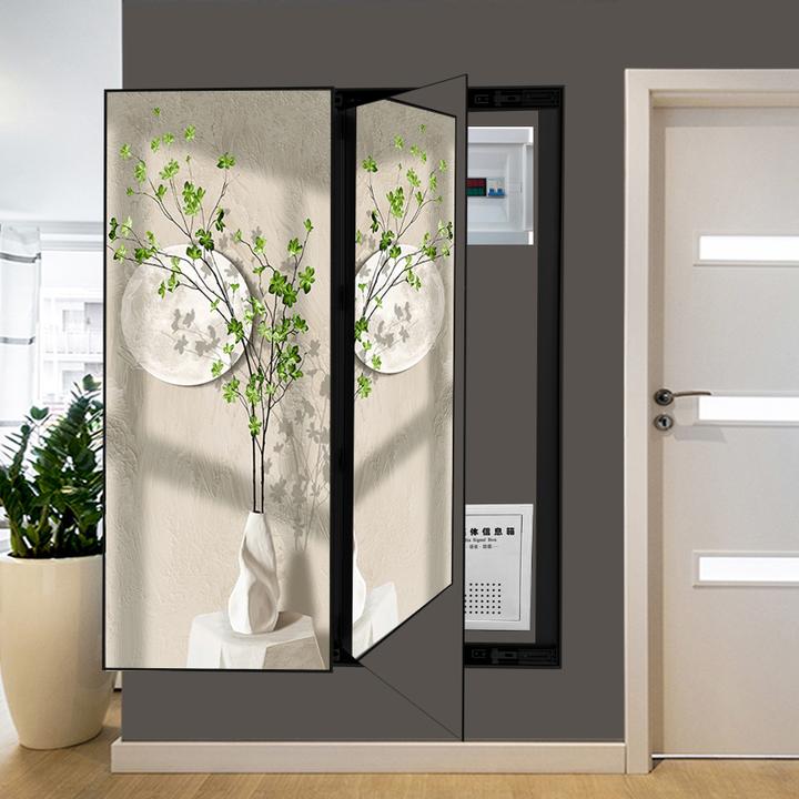 新款遮挡电箱装饰画隐藏镜子总开关弱电箱隐形穿衣镜折叠全身镜