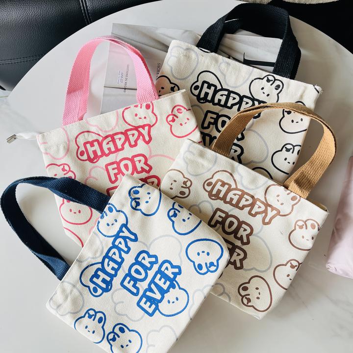 新款夏季手提帆布包上班通勤帆布袋拉链手机包化妆包伴手礼包