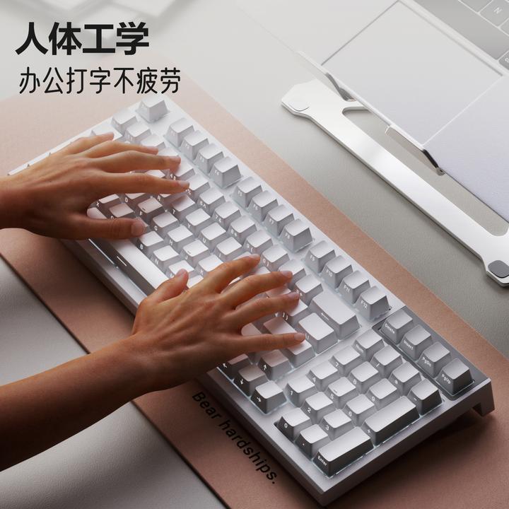 【补贴15%】腹灵FL980三模有线无线蓝牙办公机械键盘静音男女热插拔