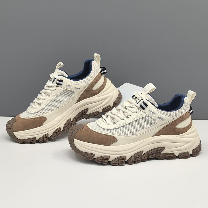 欧洲站男鞋2025新款厚底运动老爹鞋男潮鞋百搭鞋子男款透气休闲鞋