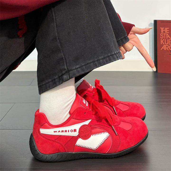 回力女款德训鞋秋冬季爆款休闲ins百搭赛车鞋复古轻便厚底鞋学生