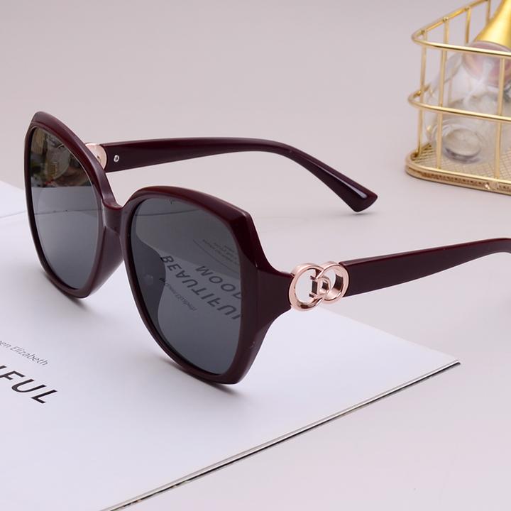 红色墨镜女潮复古尼龙偏光太阳镜女款高级网红街拍高清开车眼镜