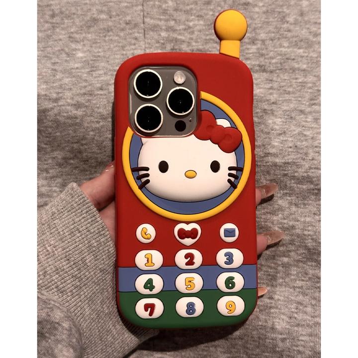 欧克里里红色大哥大kt硅胶壳适用苹果16/15/14手机壳13/12promax