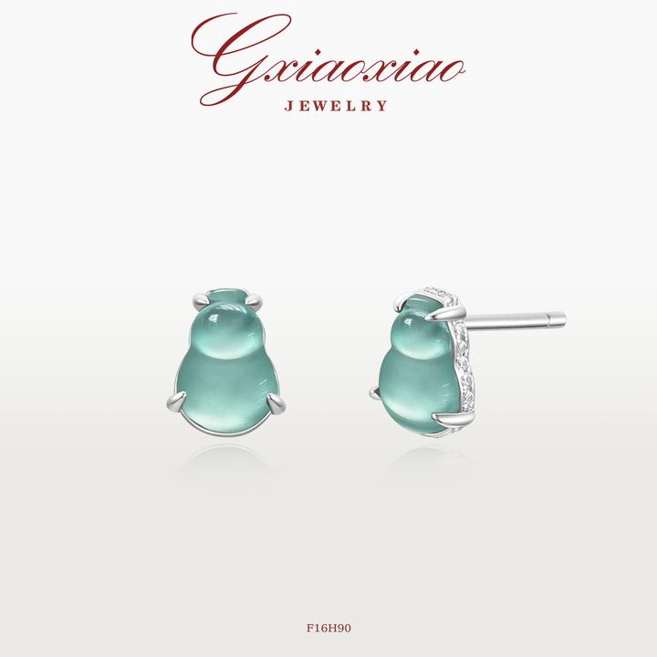G XIAOXIAO 925银【福禄相依】气质高级感葫芦耳环 F16H90新年礼物