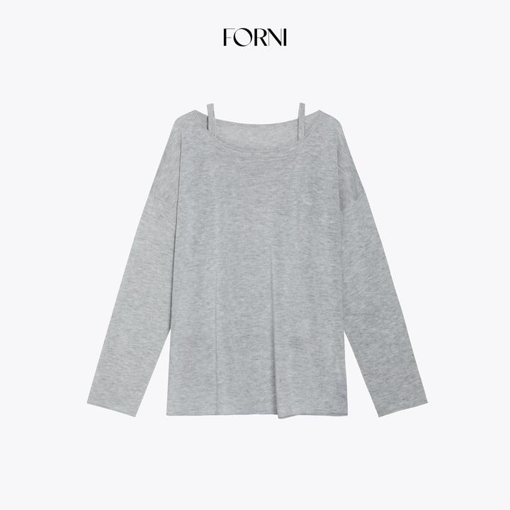 FORNI 放风垂垂套 天丝亚麻垂感吊带T恤套装