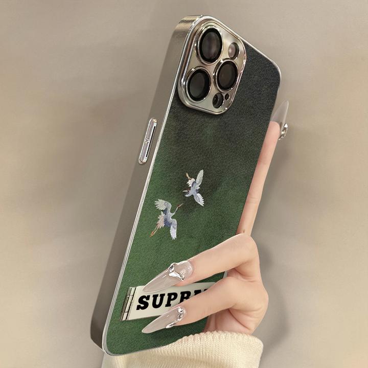 国潮飞花适用苹果16Promax手机壳iPhone华为oppo小米vivo贴皮套