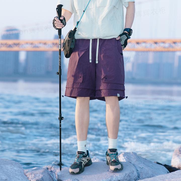 美式户外机能防水速干工装短裤男女同款夏季凉感潮流休闲21005