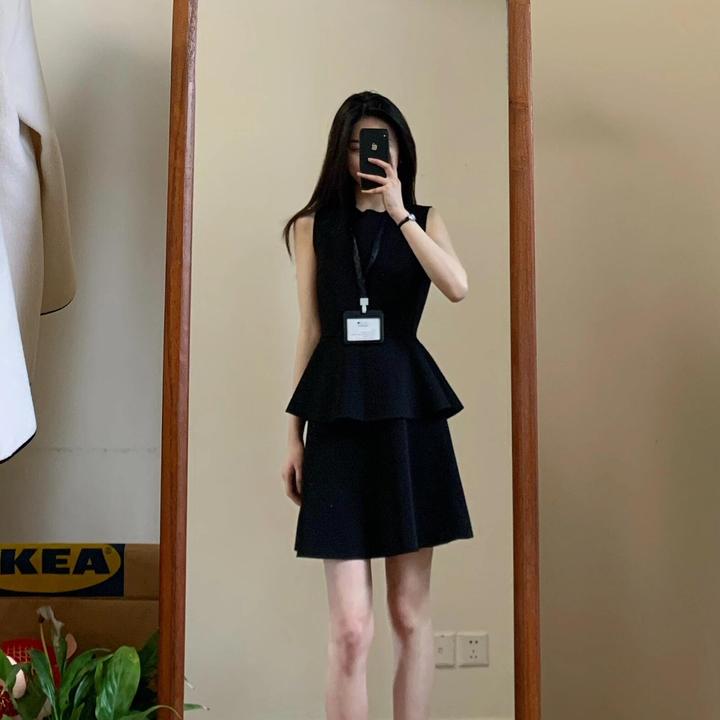 【巴黎之夜】法式赫本风套装2025春夏新款收腰伞裙衬衫半身裙两件套