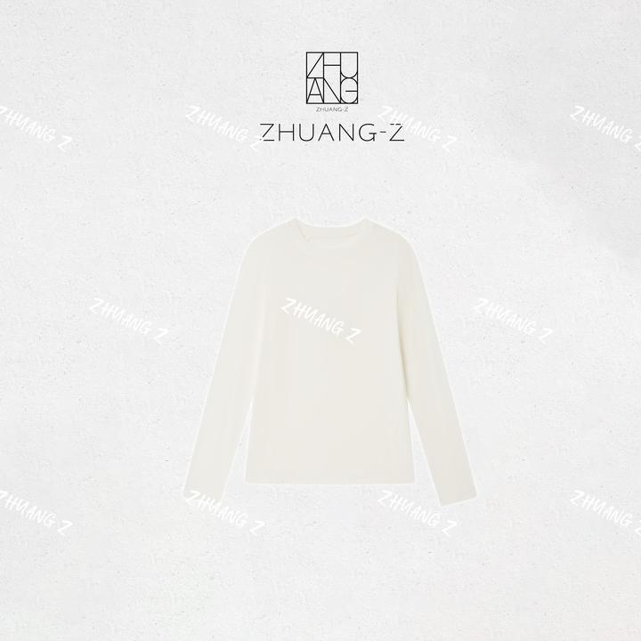 【ZHUANG -Z】（皮肤T）秋冬纯色百搭天丝羊毛打底显瘦亲肤tee长袖