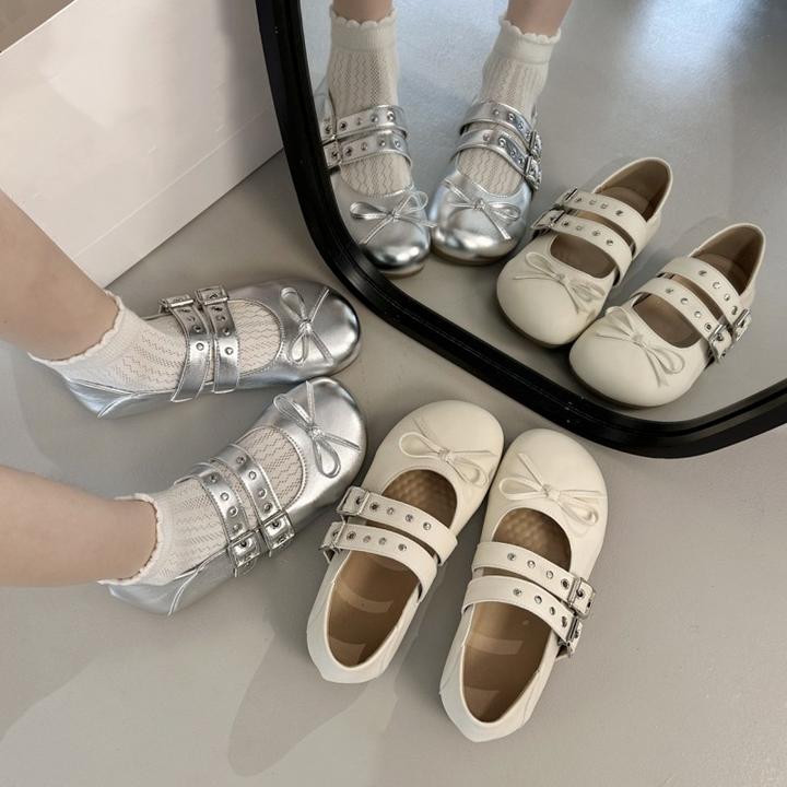 红蜻蜓金典复古芭蕾风玛丽珍女鞋小皮鞋女2025夏季新款平底鞋软底