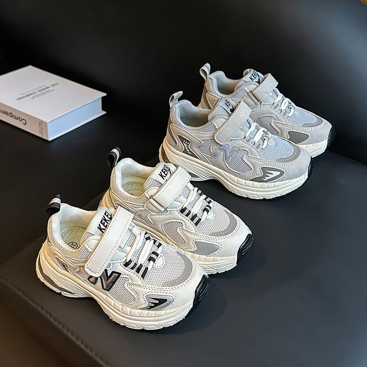 儿童运动鞋女童透气户外跑步鞋子2025春秋新款男童韩系百搭老爹鞋