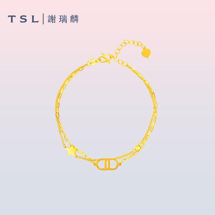 TSL/谢瑞麟【3期免息】字母简约手链猪鼻子手链创意送礼女友送妈妈