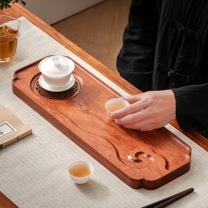 花梨木小型干泡台茶盘加厚加大整木打磨细腻干泡盘
