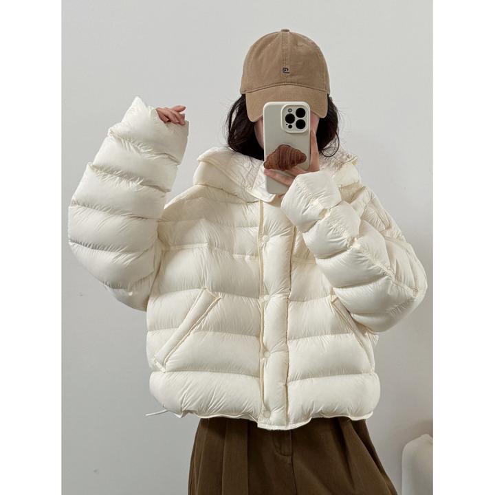 DUCURNO糖果色连帽羽绒服女冬季2025新款时尚气质加厚保暖短外套