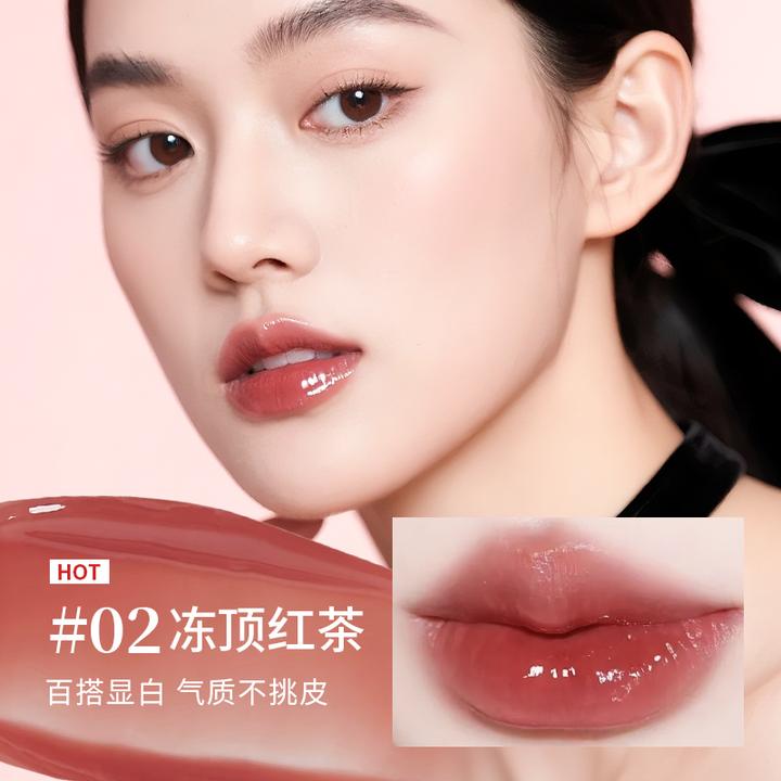 蜜束固体唇蜜水光镜面唇釉滋润清透盈润嘟嘟唇不易沾杯显白口红*S