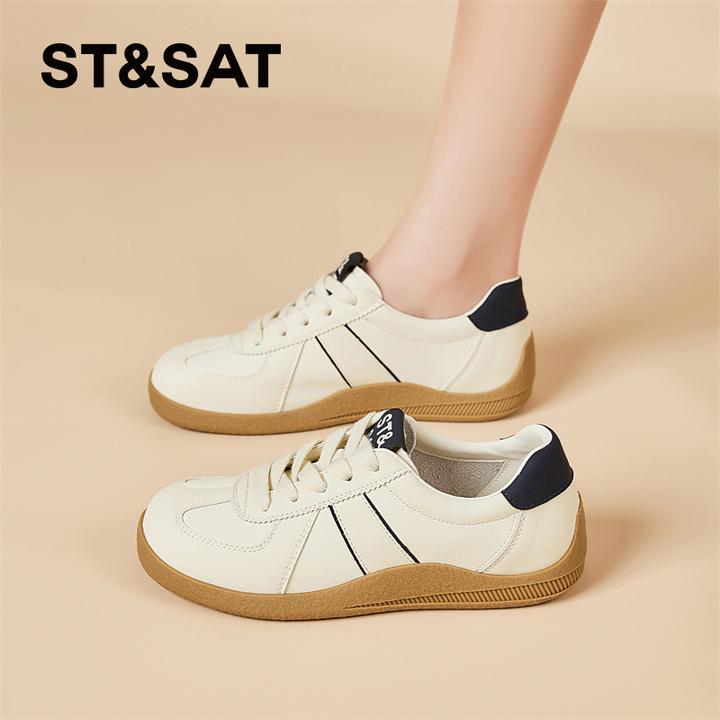 星期六复古德训鞋女士2025新款秋季百搭运动鞋轻便板鞋拼色休闲鞋