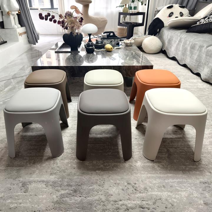 佩凯仕加厚PP材质家用海绵方凳轻奢高级感客厅茶几凳软包【817A款】