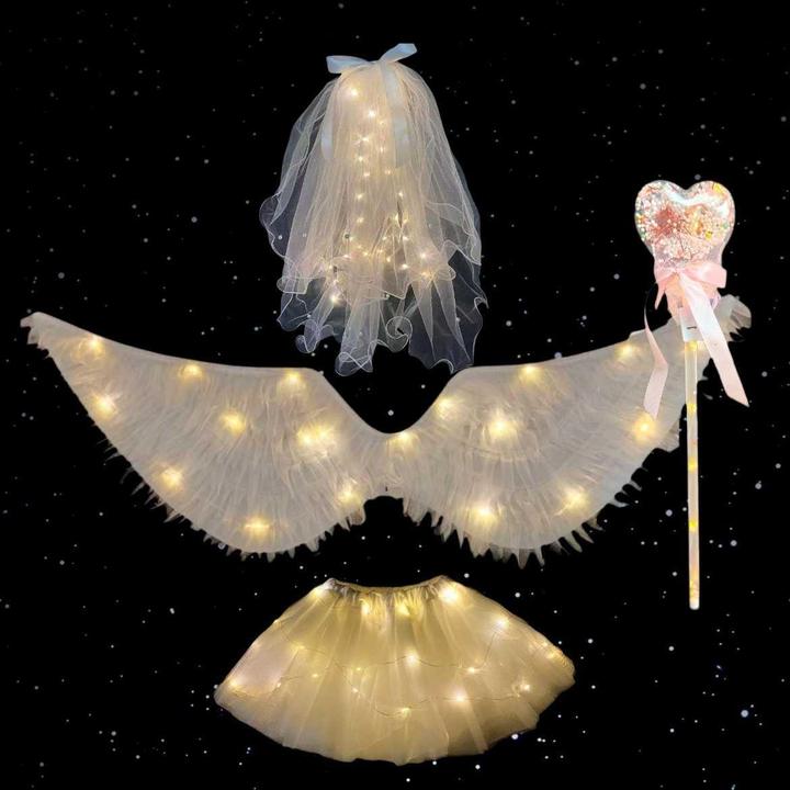 发光天使翅膀小仙女发光蝴蝶背饰公主饰之翼小女孩玩具生日礼物