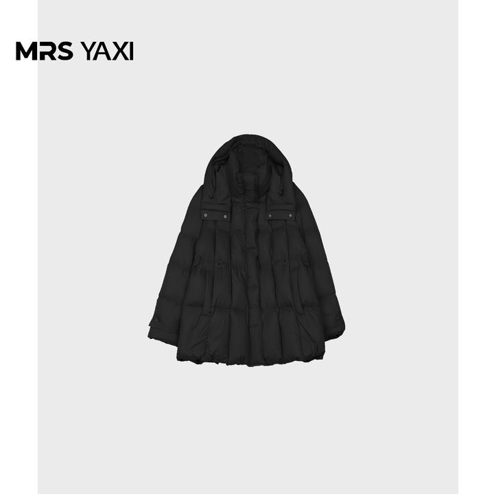 Mrsyaxi原创连帽90鹅绒气质鹅绒服YX4112707