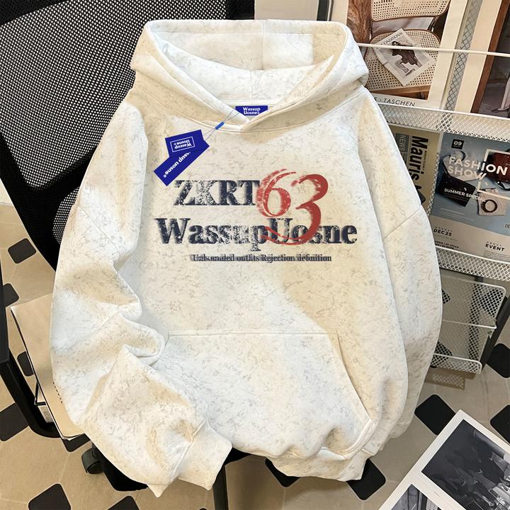 美式潮牌高街连帽卫衣男生秋季cleanfit小众痞帅挺阔外套2025爆款