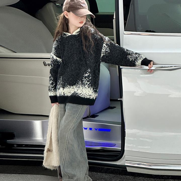 女童毛衣秋冬2025新款洋气女大童针织套头毛线衣儿童冬装上衣12岁