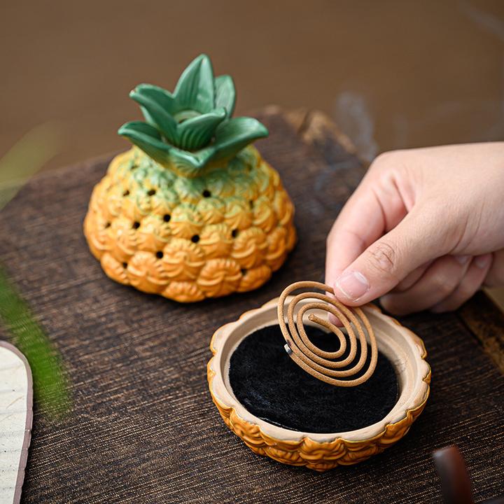 陶瓷香炉创意香薰炉家用檀香塔香盘香室内香插香座打香篆香道套装