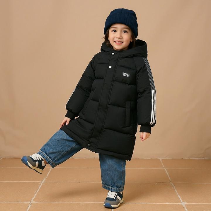 JMBEAR/杰米熊儿童中长款男童棉袄女宝棉衣洋气时尚外穿冬季衣服
