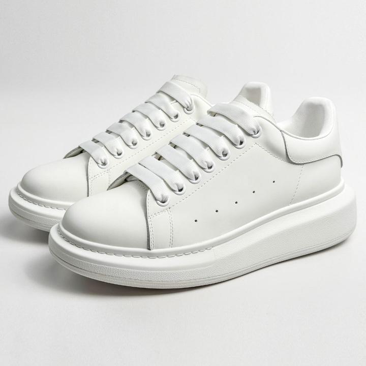 【不带LOGO】麦昆厚底小白鞋夏季男女同款百搭真皮增高情侣运动板鞋