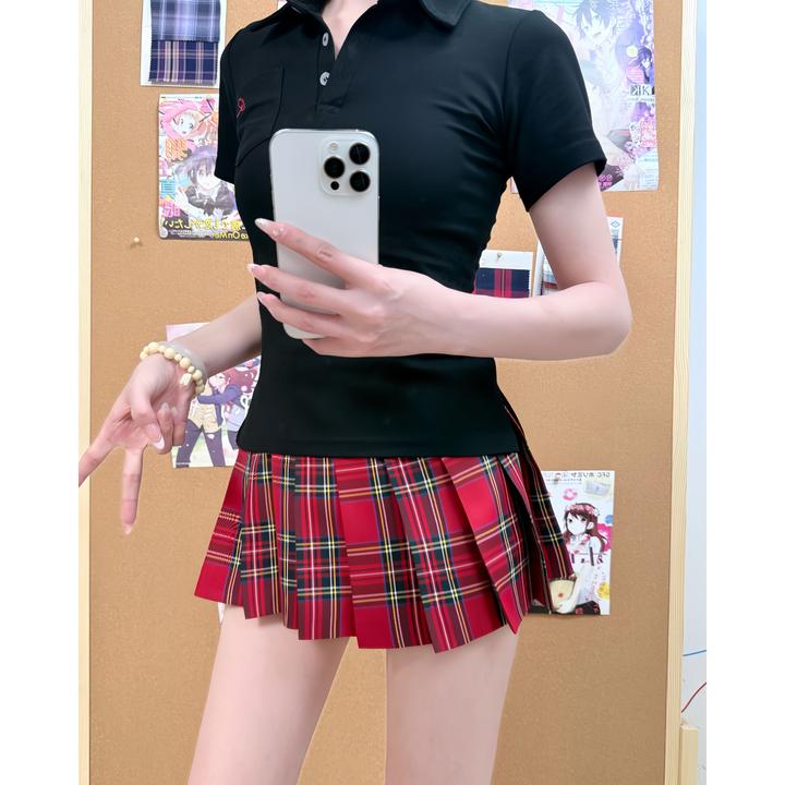 妙氏优品[一个妞专属]原创JK制服polo格裙套装春夏季穿搭正版百搭