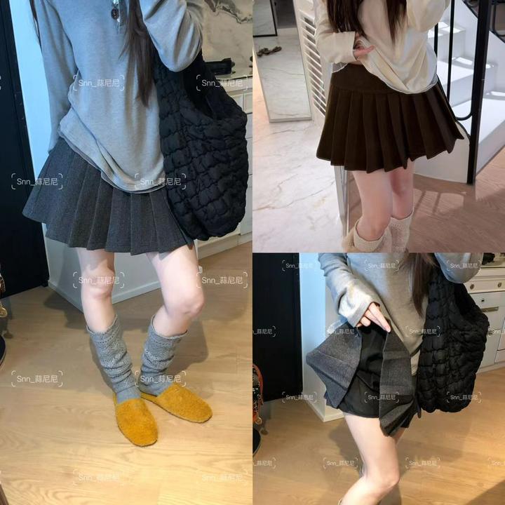 【厚昵百褶裙】带安全裤秋冬韩系网感减龄时尚百搭短裙半身裙6995